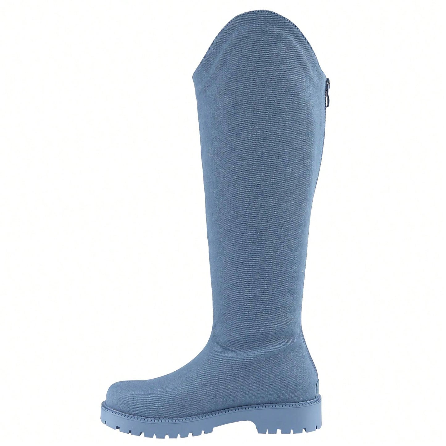 Women's Platform Knee High Cowboy Boots Embroidered Western Chunky Heel With Pull-Up Tabs Round Toe Boot Shoes
