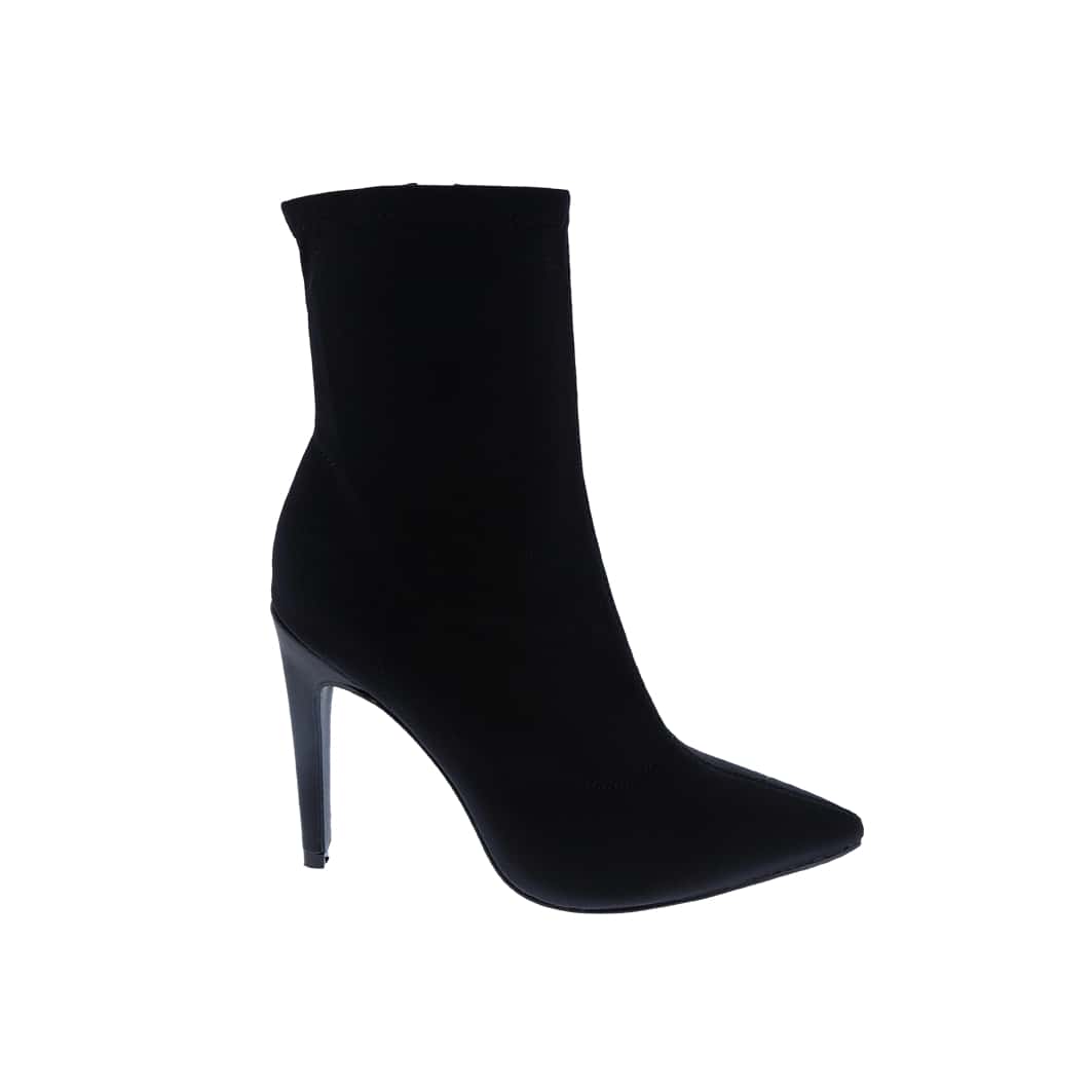 Women's Pointy Toe Slide Zipper Fashion Comfy Sexy High Heel Ankle Boots, Stretchable Fabric