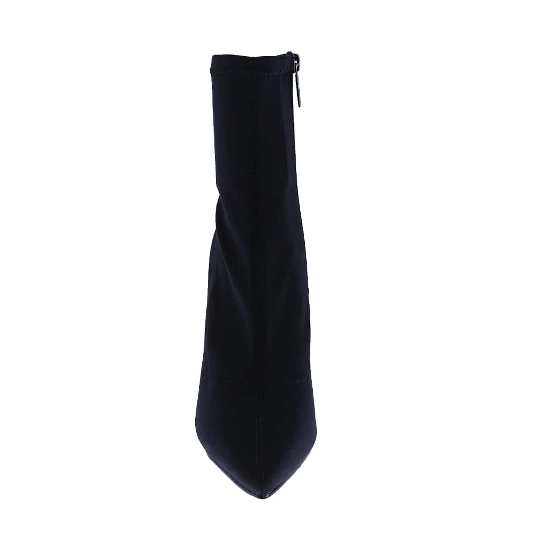 Women's Pointy Toe Slide Zipper Fashion Comfy Sexy High Heel Ankle Boots, Stretchable Fabric