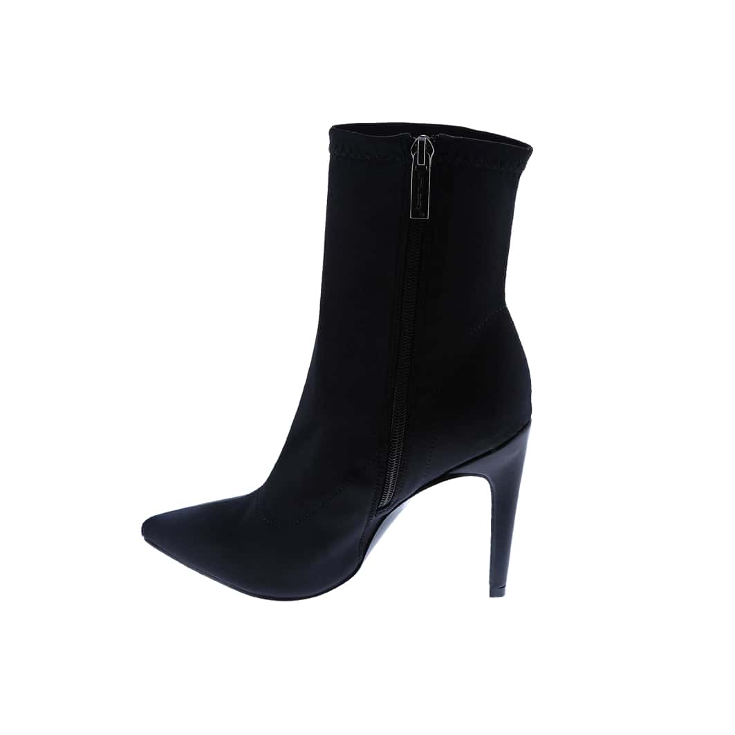 Women's Pointy Toe Slide Zipper Fashion Comfy Sexy High Heel Ankle Boots, Stretchable Fabric