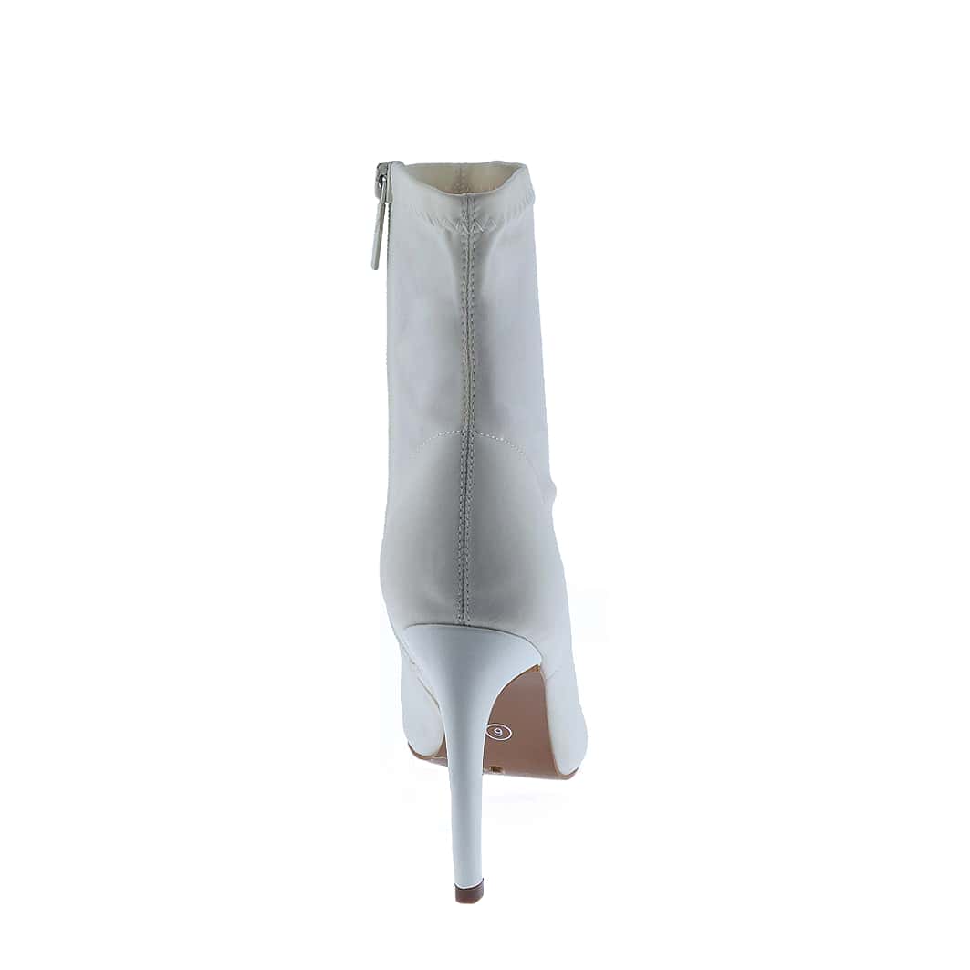 Women's Pointy Toe Slide Zipper Fashion Comfy Sexy High Heel Ankle Boots, Stretchable Fabric