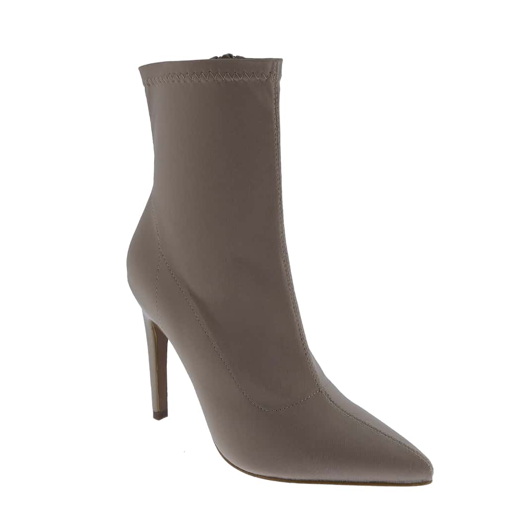 Women's Pointy Toe Slide Zipper Fashion Comfy Sexy High Heel Ankle Boots, Stretchable Fabric