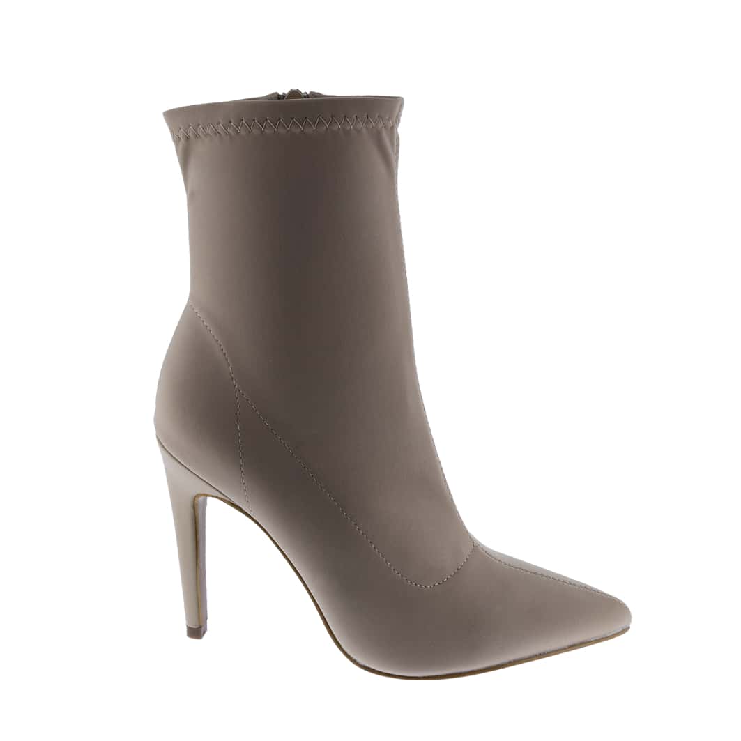 Women's Pointy Toe Slide Zipper Fashion Comfy Sexy High Heel Ankle Boots, Stretchable Fabric