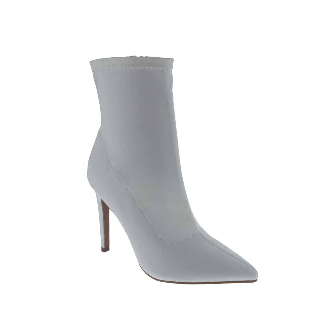 Women's Pointy Toe Slide Zipper Fashion Comfy Sexy High Heel Ankle Boots, Stretchable Fabric