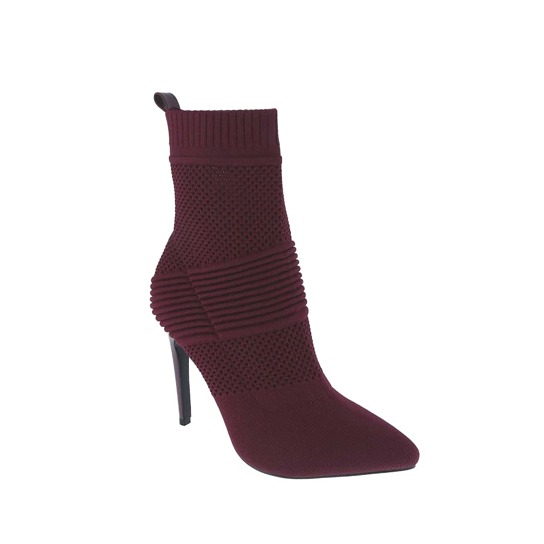 Women's Pointy Toe Fashion Comfy Sexy High Heel Ankle Boots, Stretchable Fabric, Stocks Heels