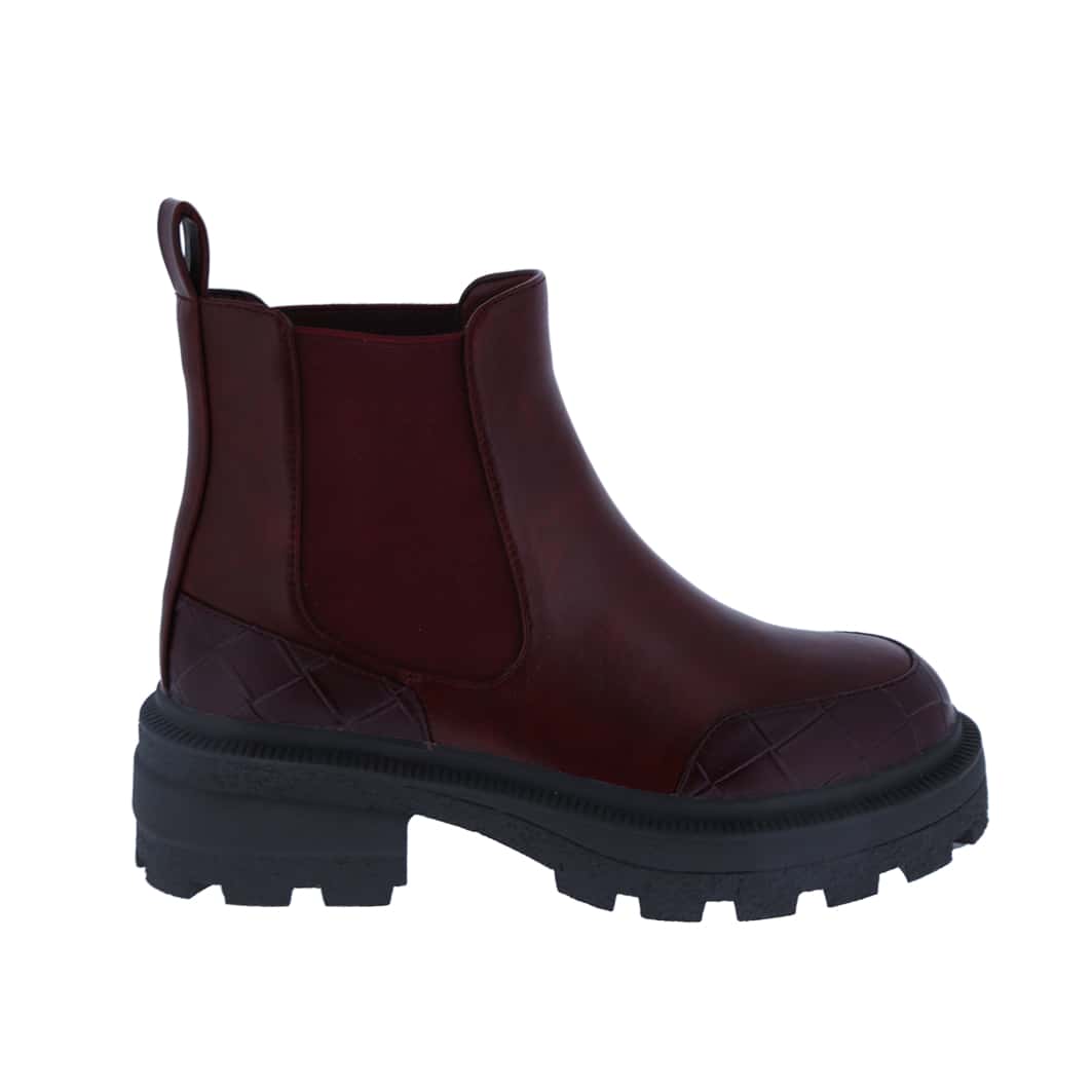Women's Elastic Platform Chelsea Slip On Chunky Low Ankle Fashion Boots