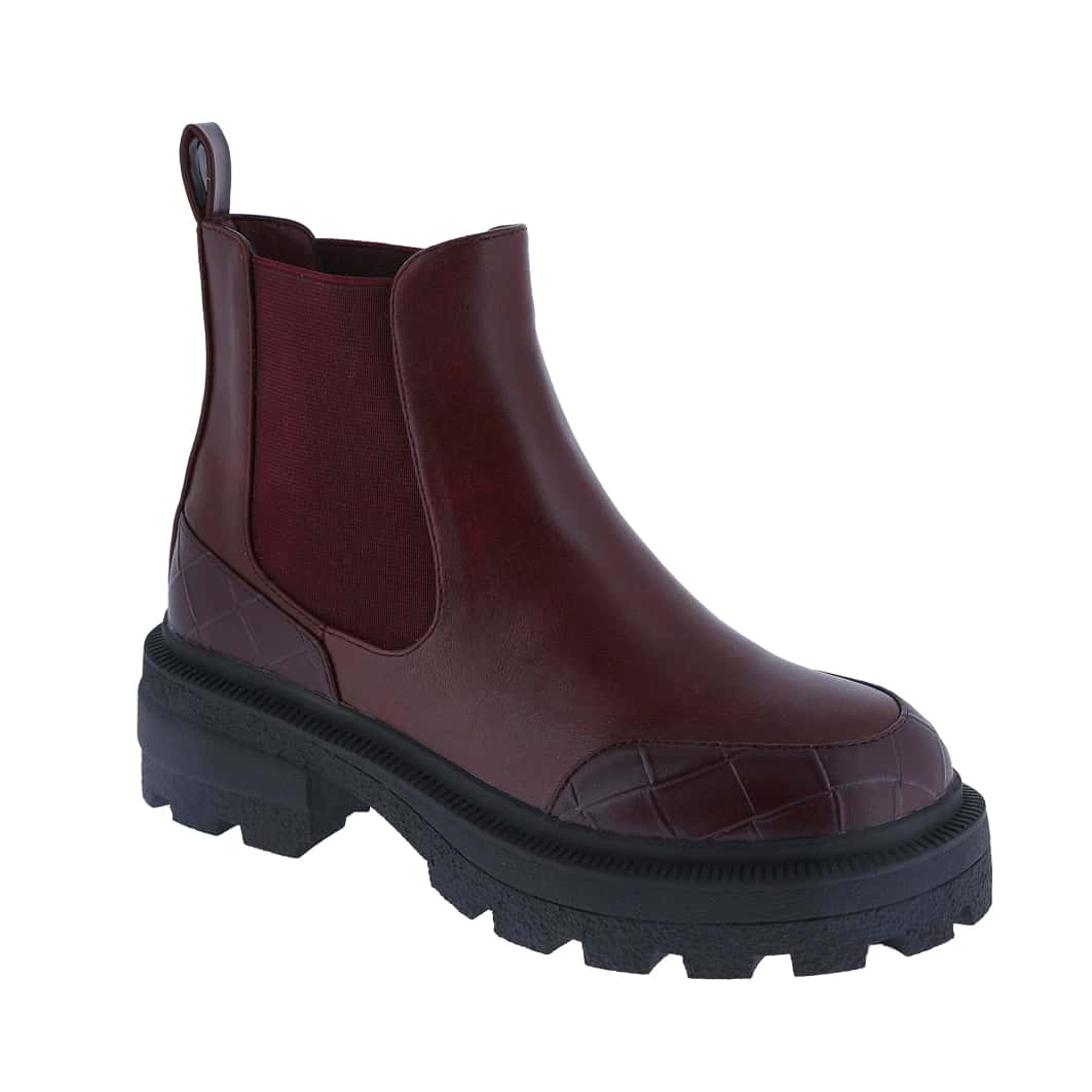 Women's Elastic Platform Chelsea Slip On Chunky Low Ankle Fashion Boots