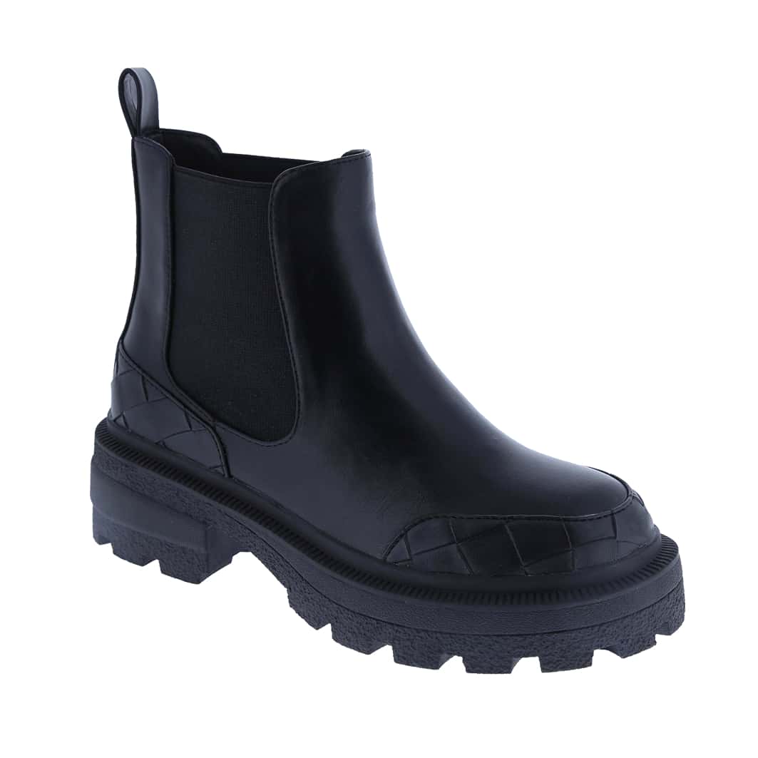 Women's Elastic Platform Chelsea Slip On Chunky Low Ankle Fashion Boots