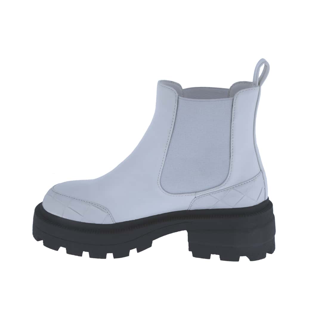 Women's Elastic Platform Chelsea Slip On Chunky Low Ankle Fashion Boots