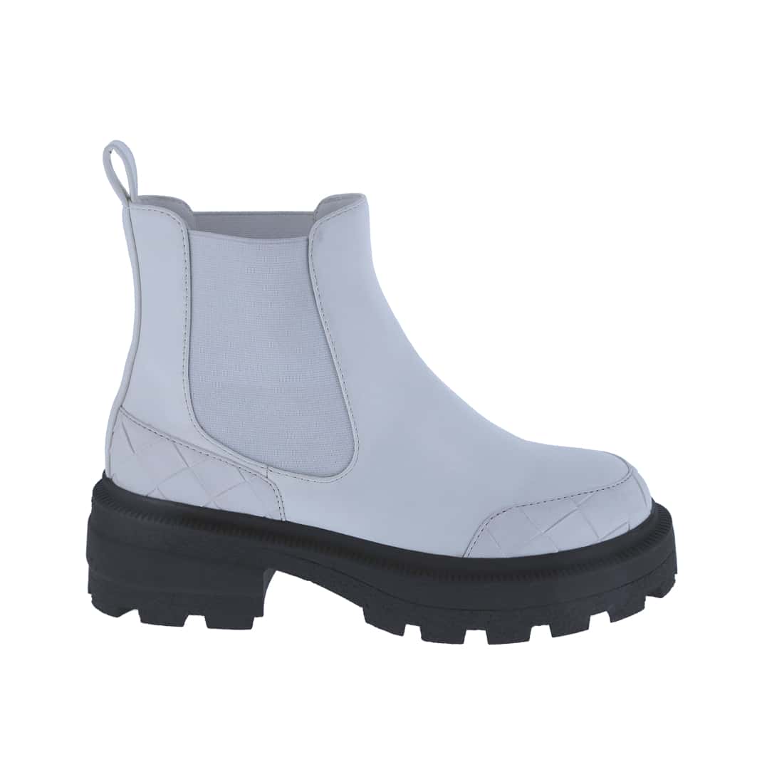 Women's Elastic Platform Chelsea Slip On Chunky Low Ankle Fashion Boots