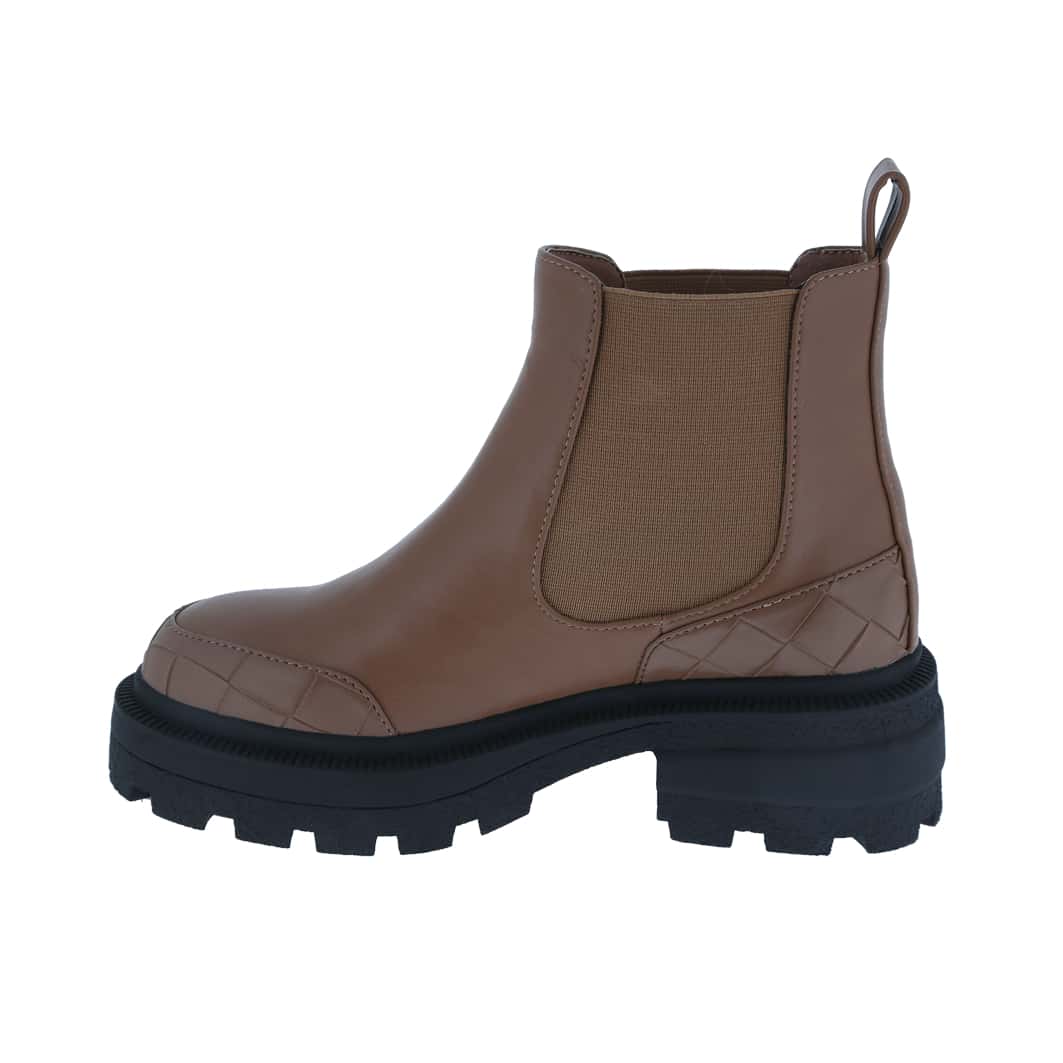 Women's Elastic Platform Chelsea Slip On Chunky Low Ankle Fashion Boots