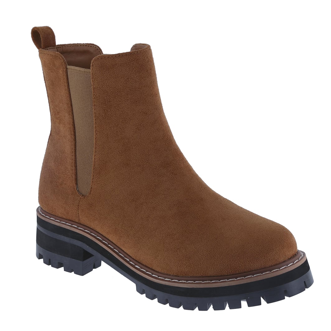 Women's Elastic Platform Chelsea Slip On Chunky High Ankle Comfy Boots