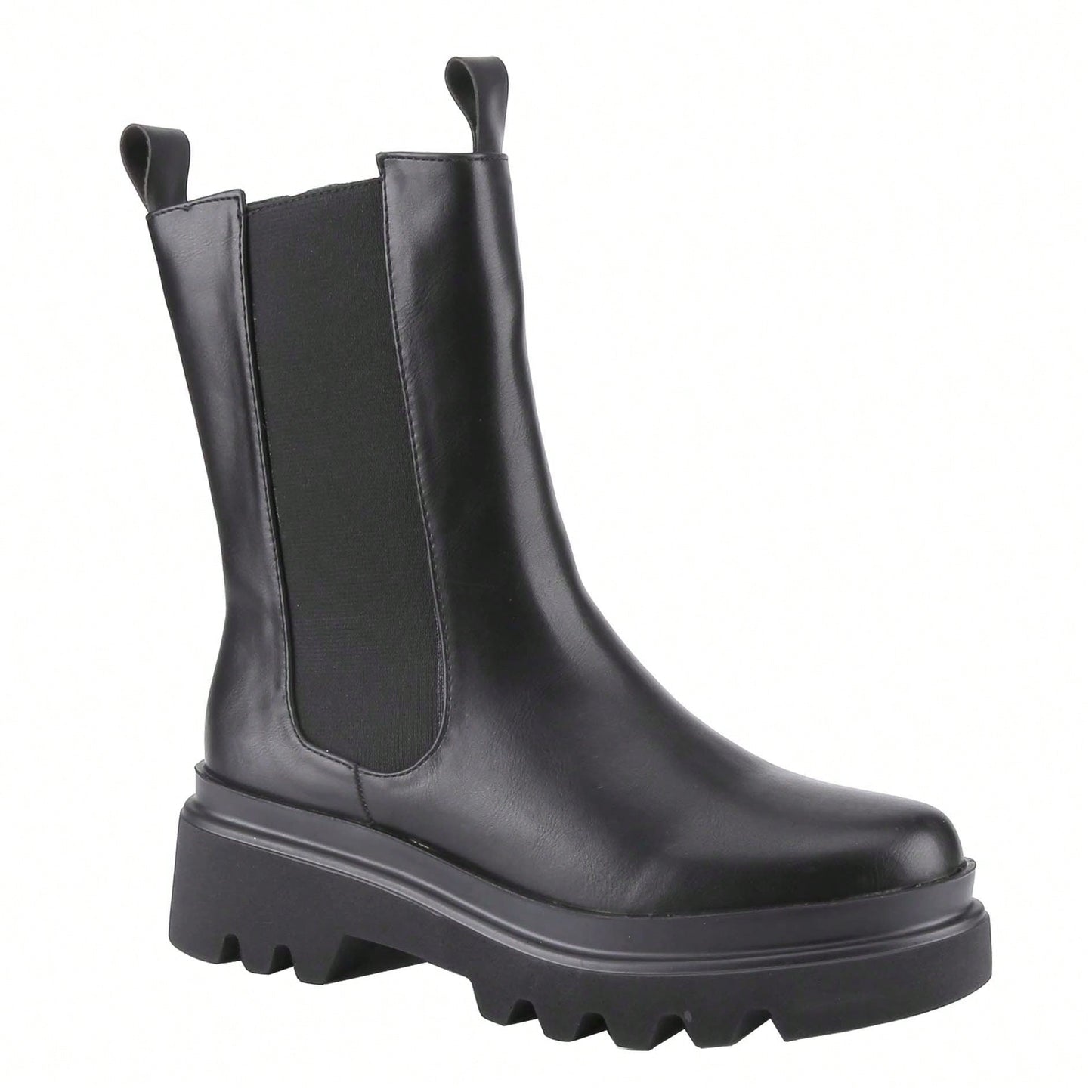 Women's Elastic Platform Side Zipper Chunky High Ankle Fashion Boots