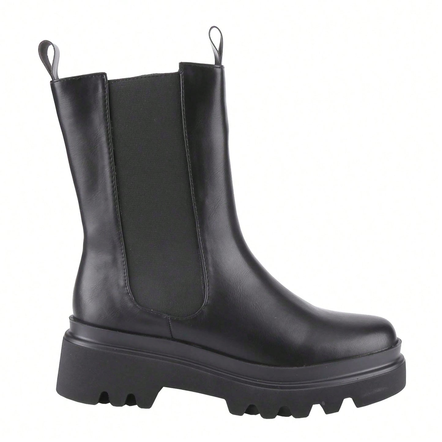 Women's Elastic Platform Side Zipper Chunky High Ankle Fashion Boots