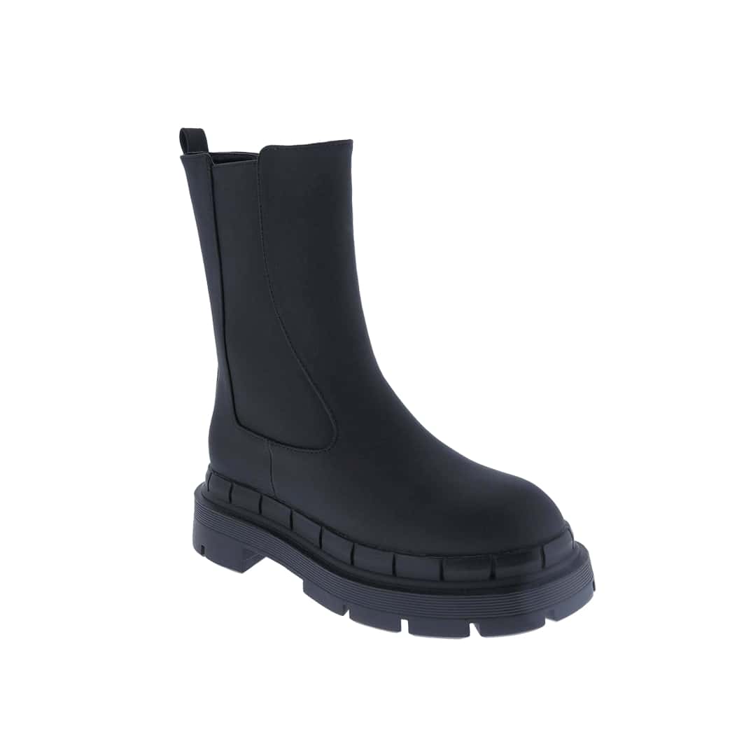 Women's Elastic Platform Side Zipper Chunky High Ankle Fashion Comfy Boots