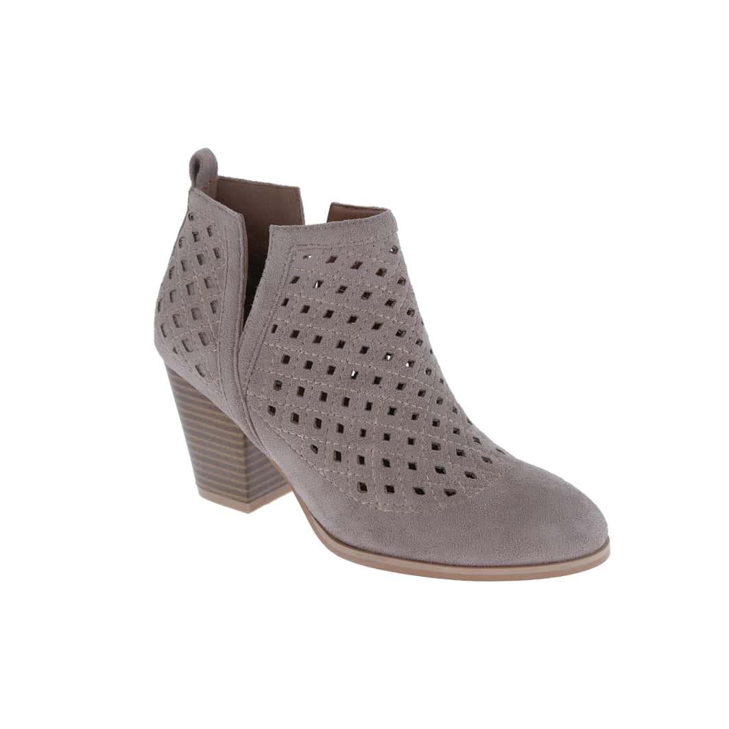 Women's Pointed Toe Chunky Heel Boots Low Open Ankle Booties,Breathable Design