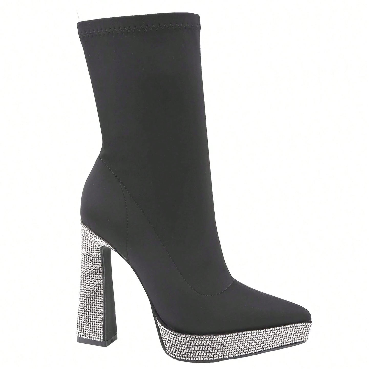 Women's Suede Platform Boots Mid-Calf Elegant Style Lines And A Sock-Like Fit