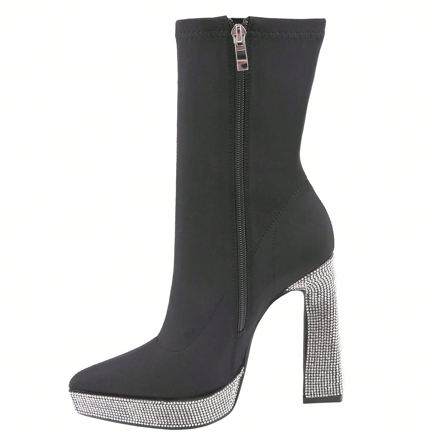 Women's Suede Platform Boots Mid-Calf Elegant Style Lines And A Sock-Like Fit