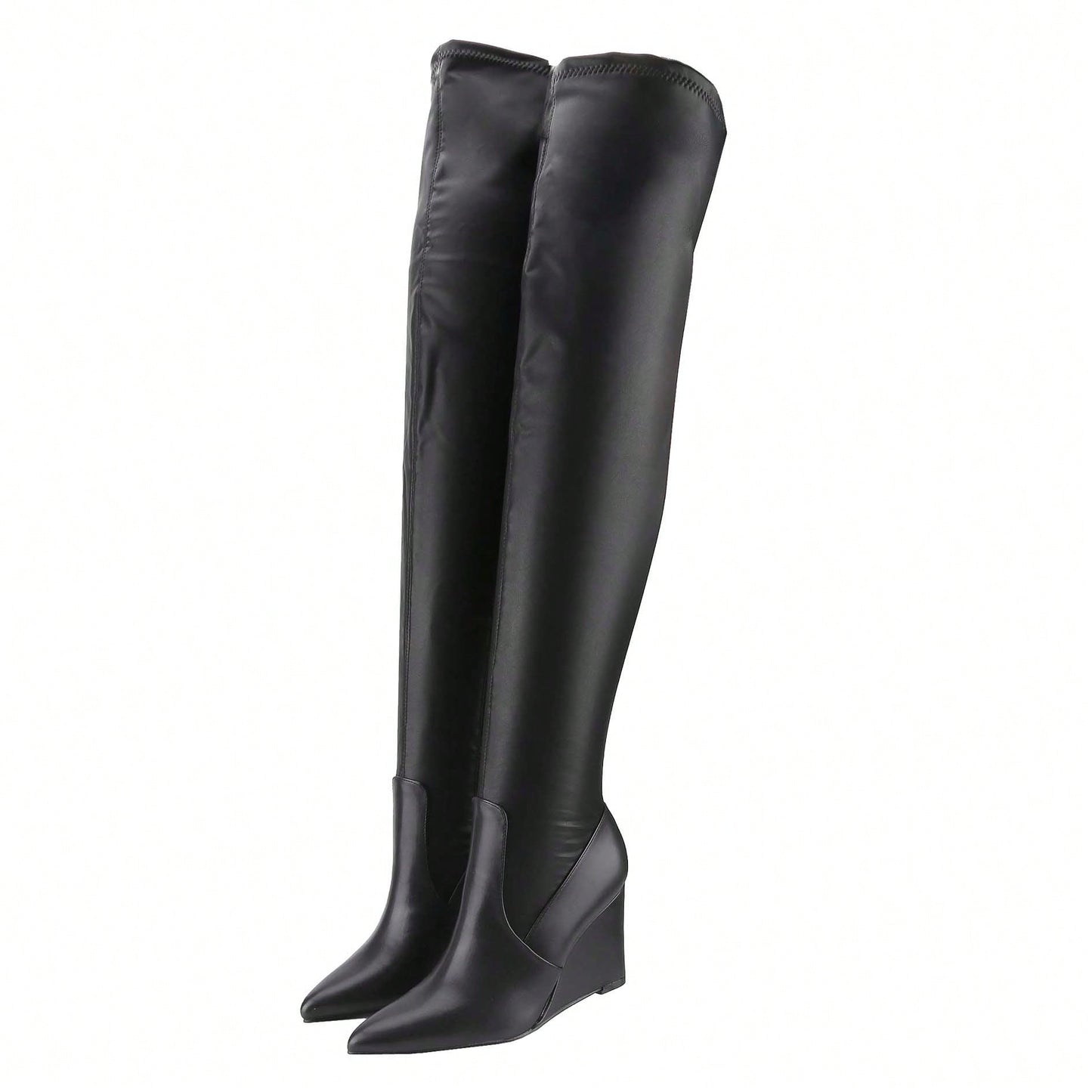 Women's Wedge Heel Boot Over The Knee