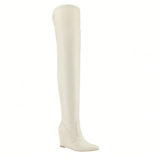 Women's Wedge Heel Boot Over The Knee
