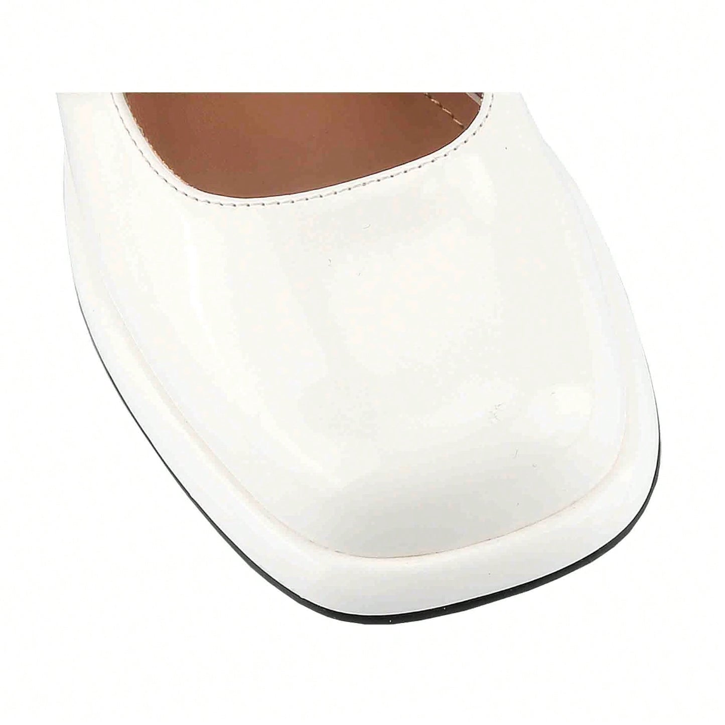 Women's Chunky Heels Platform Mary Janes Square Toe Pumps 2 Strap Patent Leather Block High Heel Dress Shoes