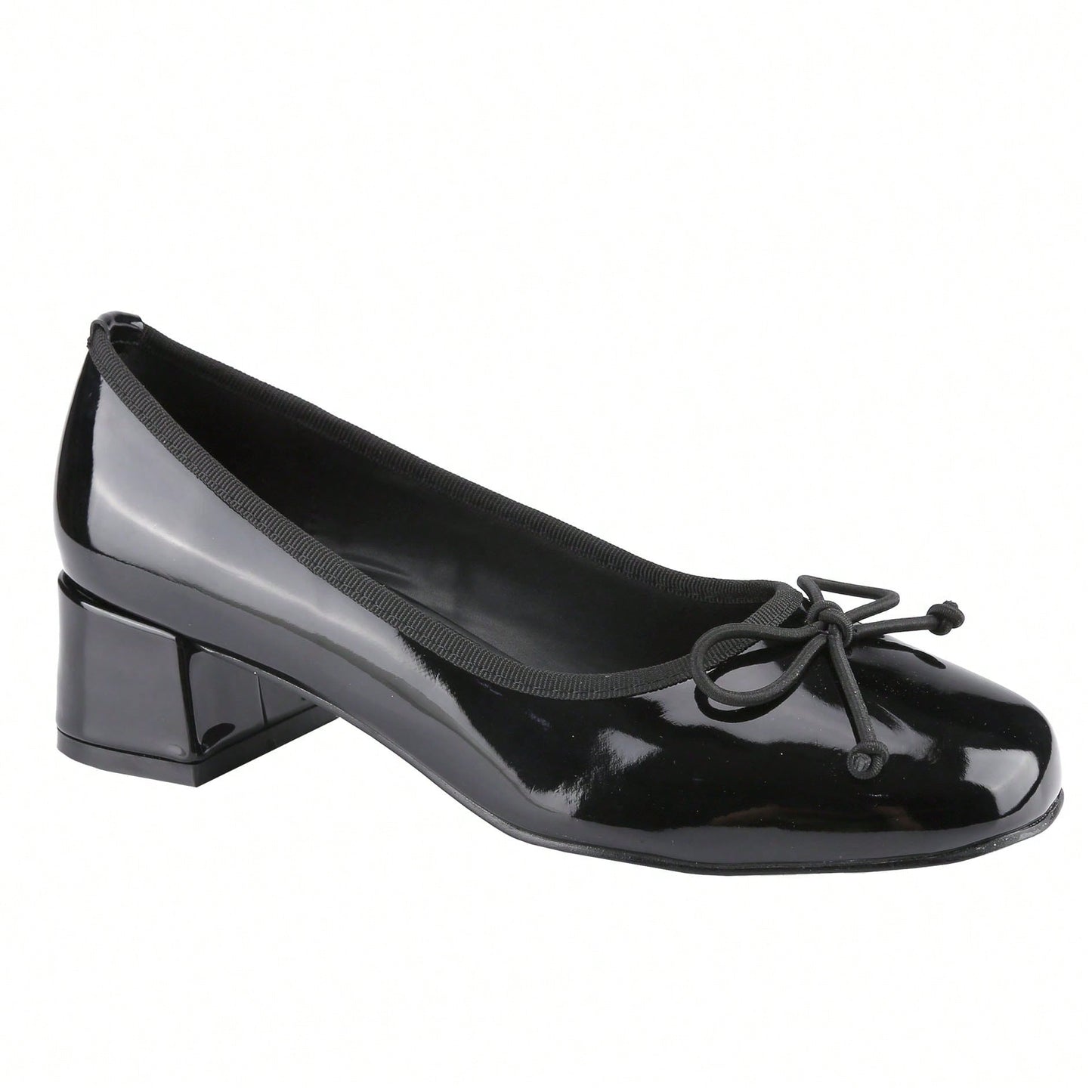 Women's Pumps,Low Chunky Block Heels,Square Toe Patent Women Dress Shoes For Party Office