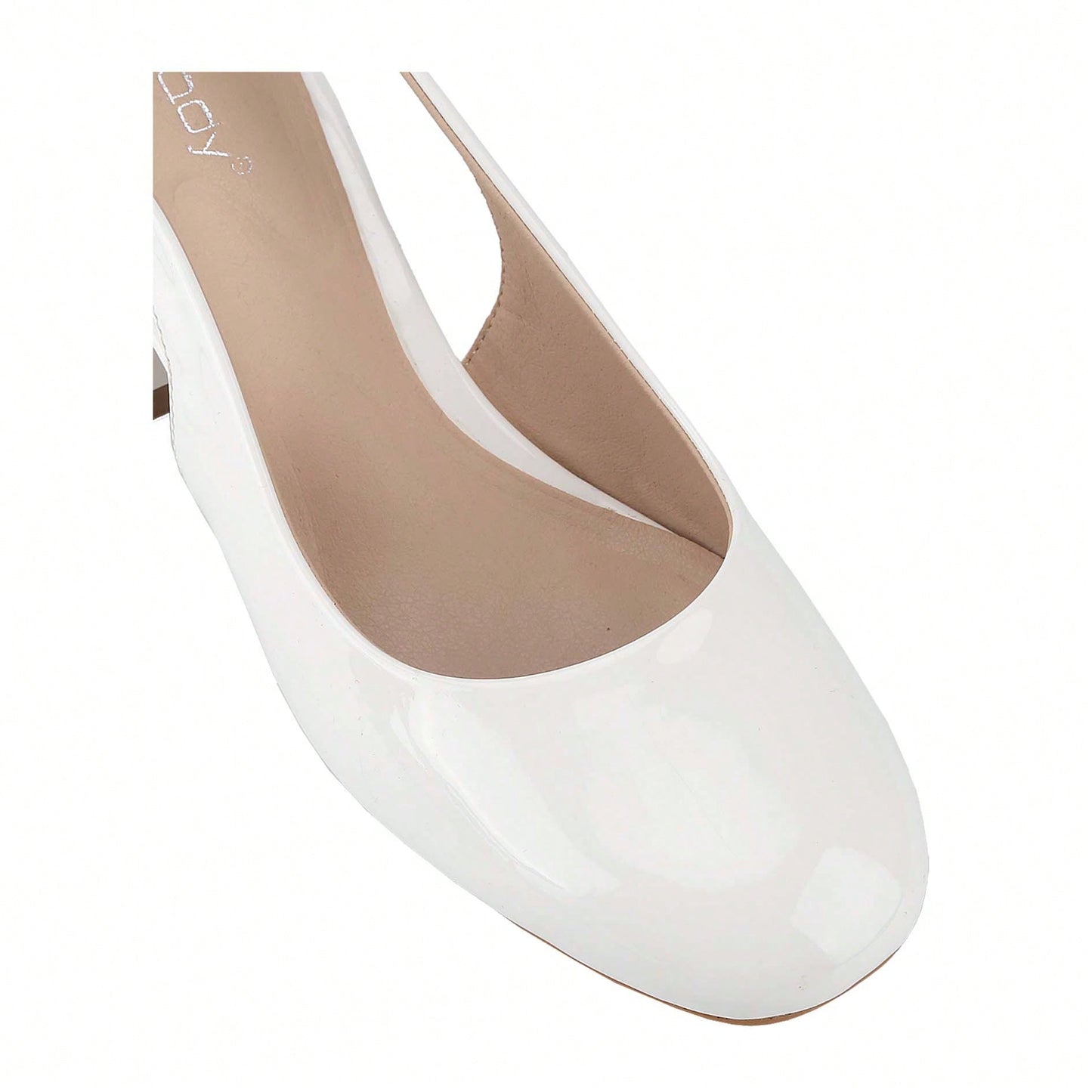 Women's Slingback Patent Square Toe Ankle Strap Chunky Low Heel Pumps Shoes 2 Inch