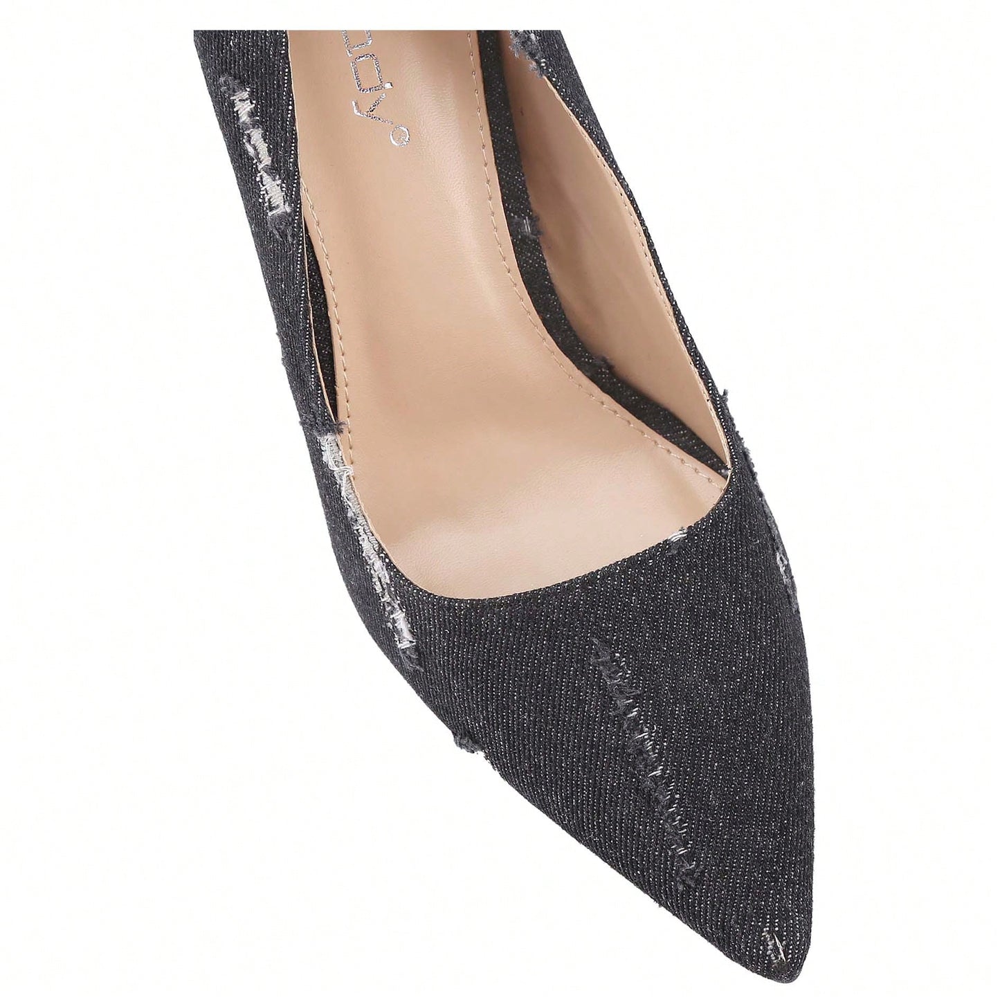 Women's Denim Stiletto Pumps Heels Pointed Toe Stiletto Dress Pump