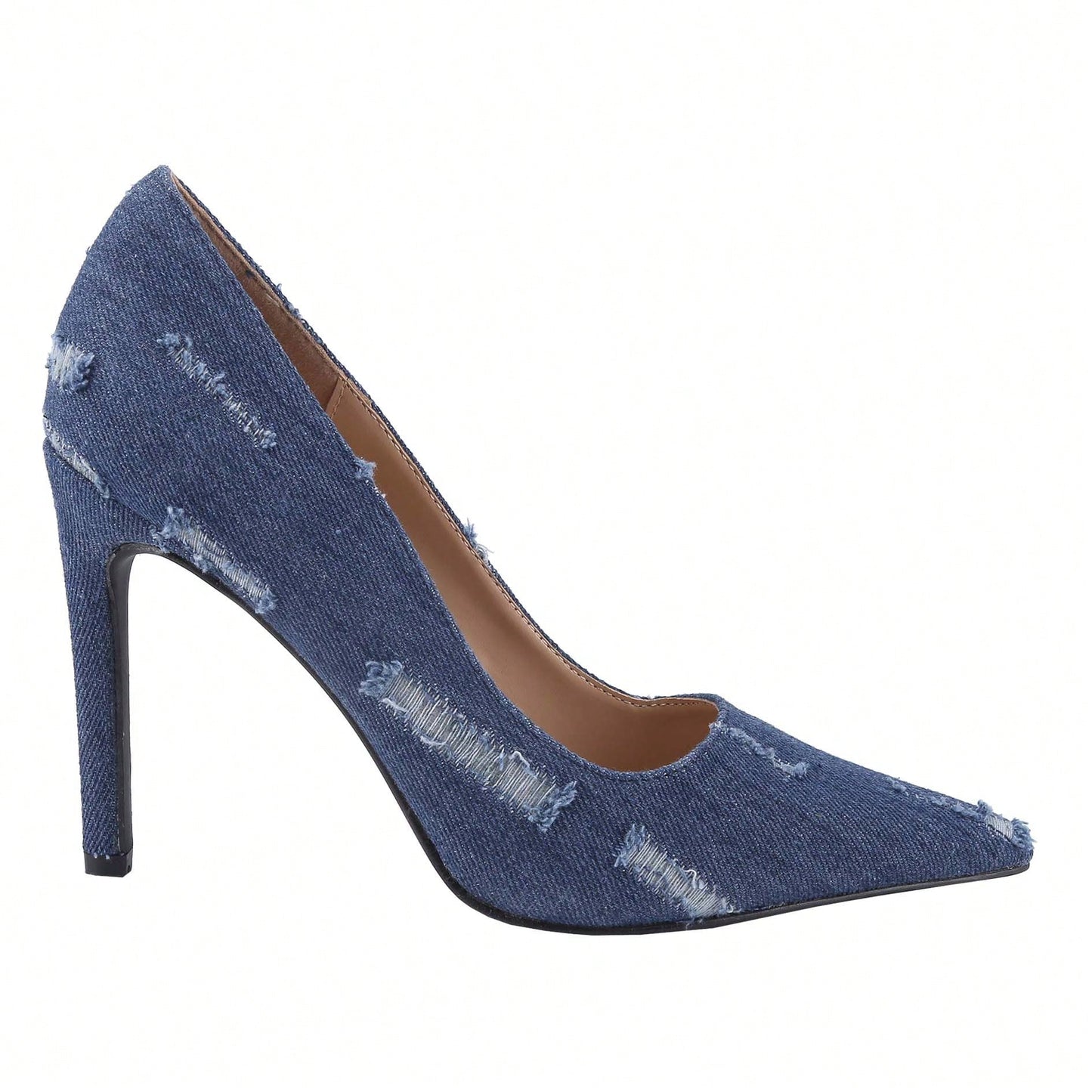 Women's Denim Stiletto Pumps Heels Pointed Toe Stiletto Dress Pump
