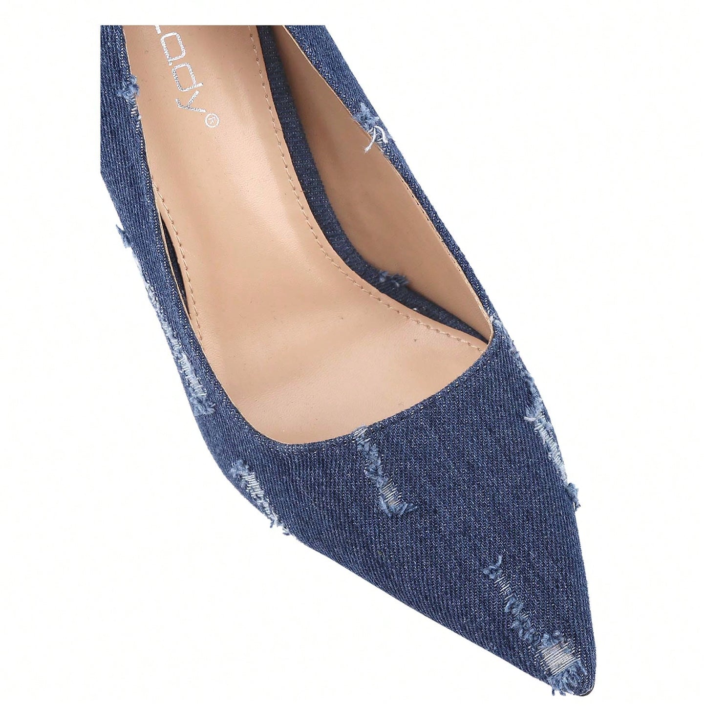 Women's Denim Stiletto Pumps Heels Pointed Toe Stiletto Dress Pump