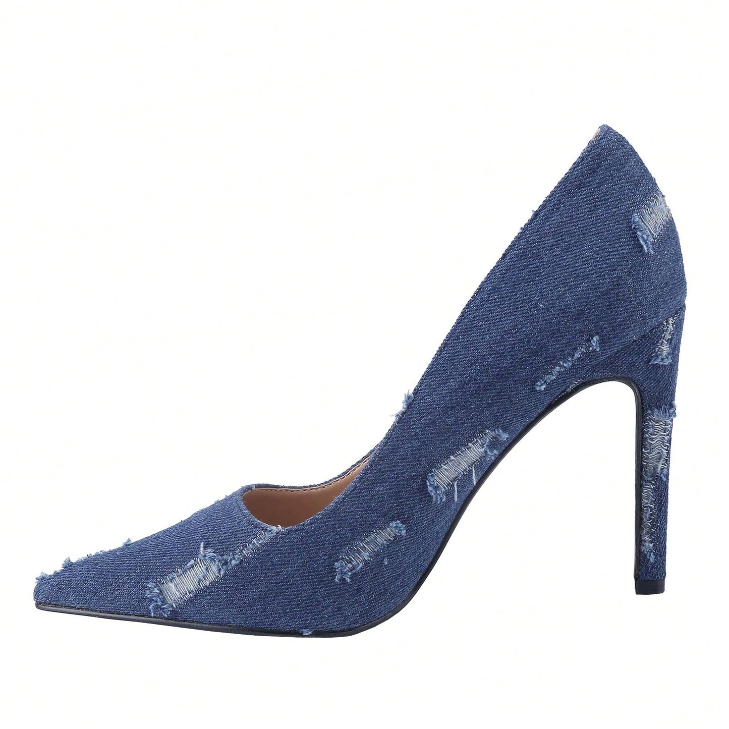 Women's Denim Stiletto Pumps Heels Pointed Toe Stiletto Dress Pump