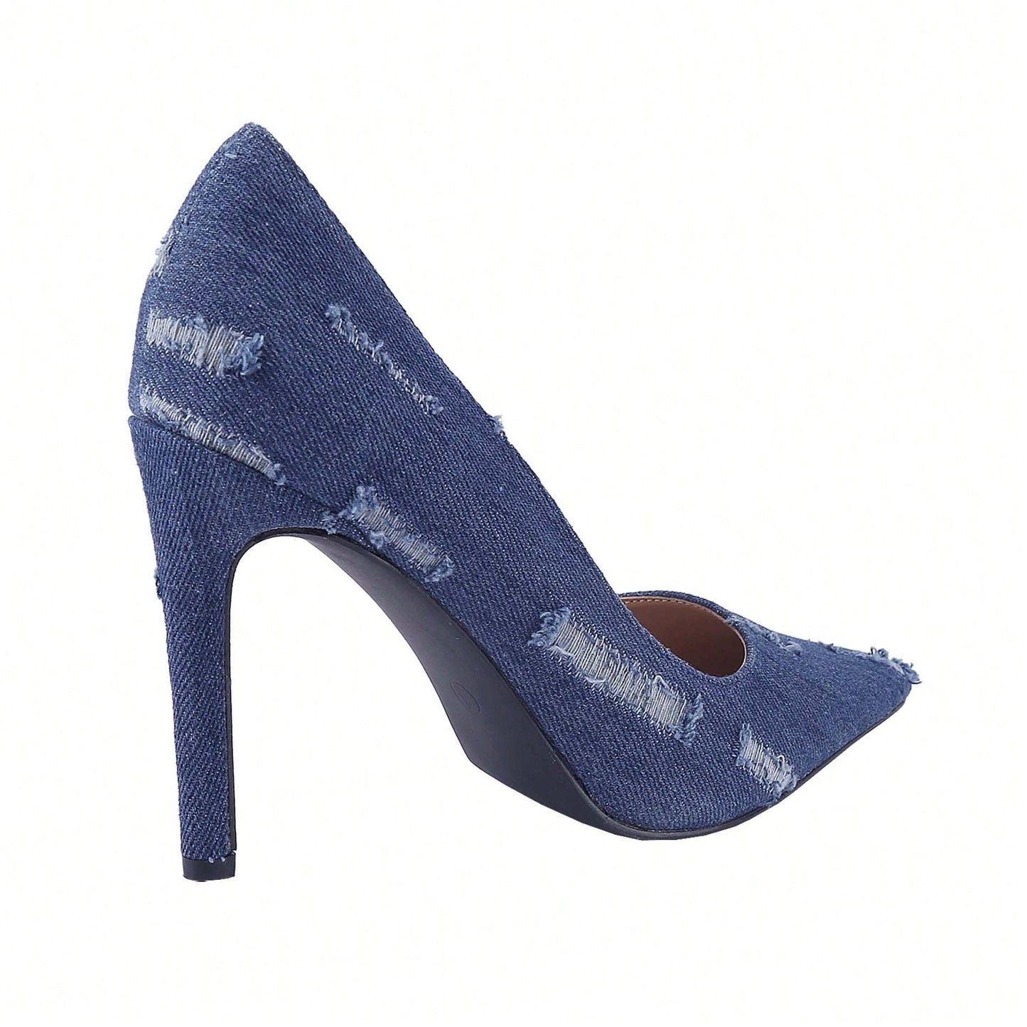 Women's Denim Stiletto Pumps Heels Pointed Toe Stiletto Dress Pump
