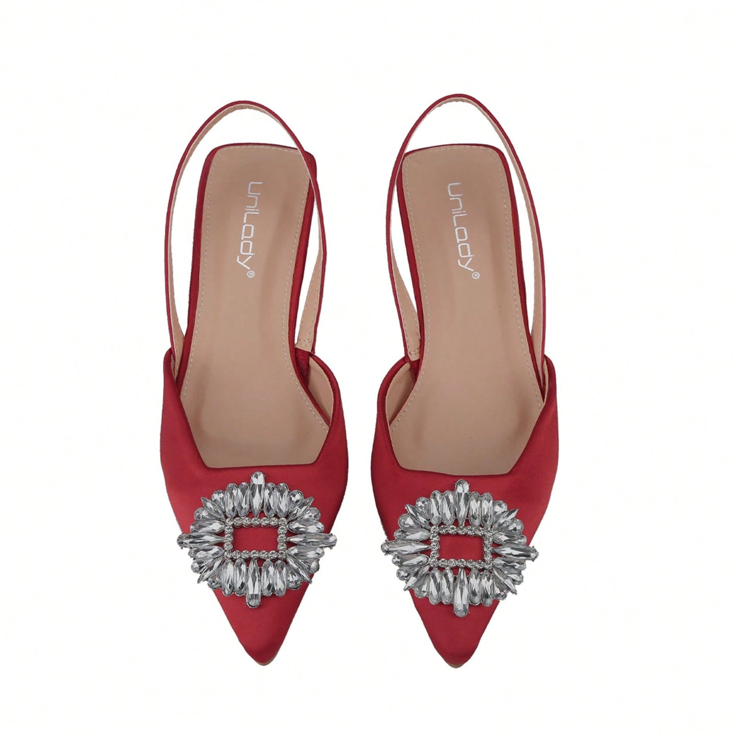 Women's Low Toe Slingback Square Buckle Heeled Sandals Stiletto Heels Slip On Party Dress Shoes
