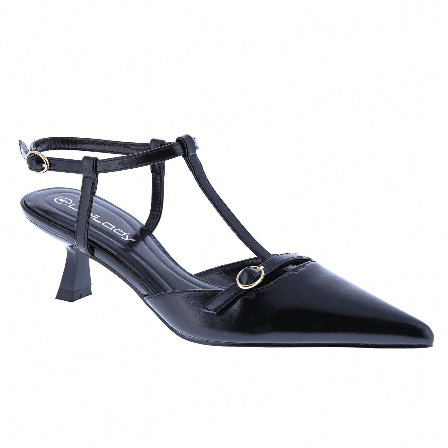 Women's Low Kitten Heel Closed Pointed Toe Slingback Pumps Heels Slip On Heeled Sandals Dress Shoes