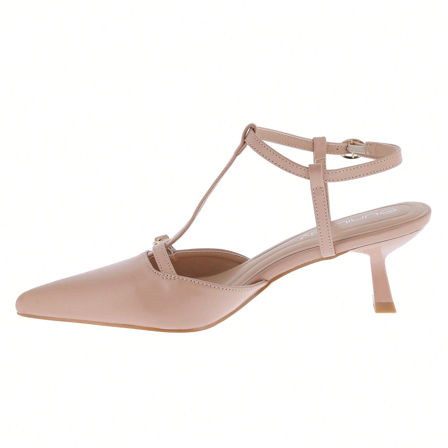Women's Low Kitten Heel Closed Pointed Toe Slingback Pumps Heels Slip On Heeled Sandals Dress Shoes