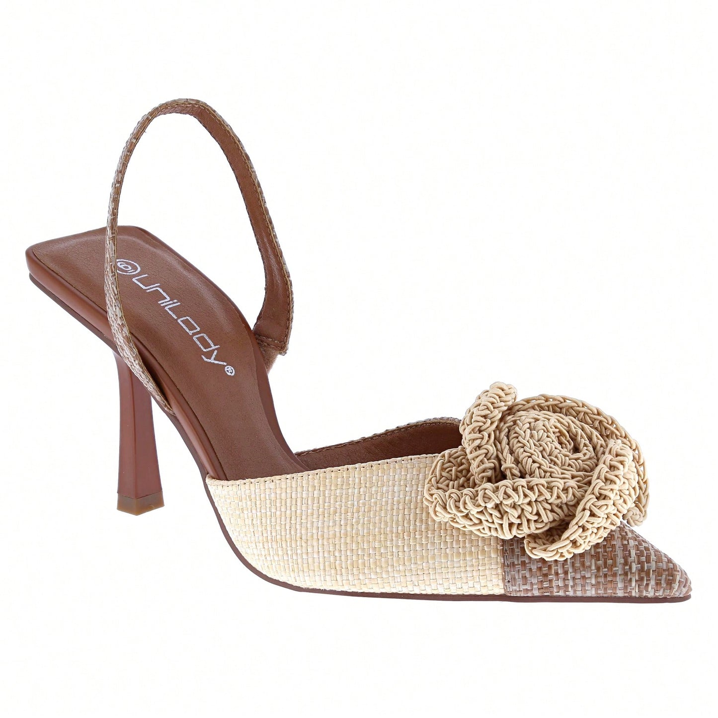 Rose Flower Heeled Sandals Stiletto High Heels Pumps Sexy Closed Pointed Toe Ankle Strap Heels
