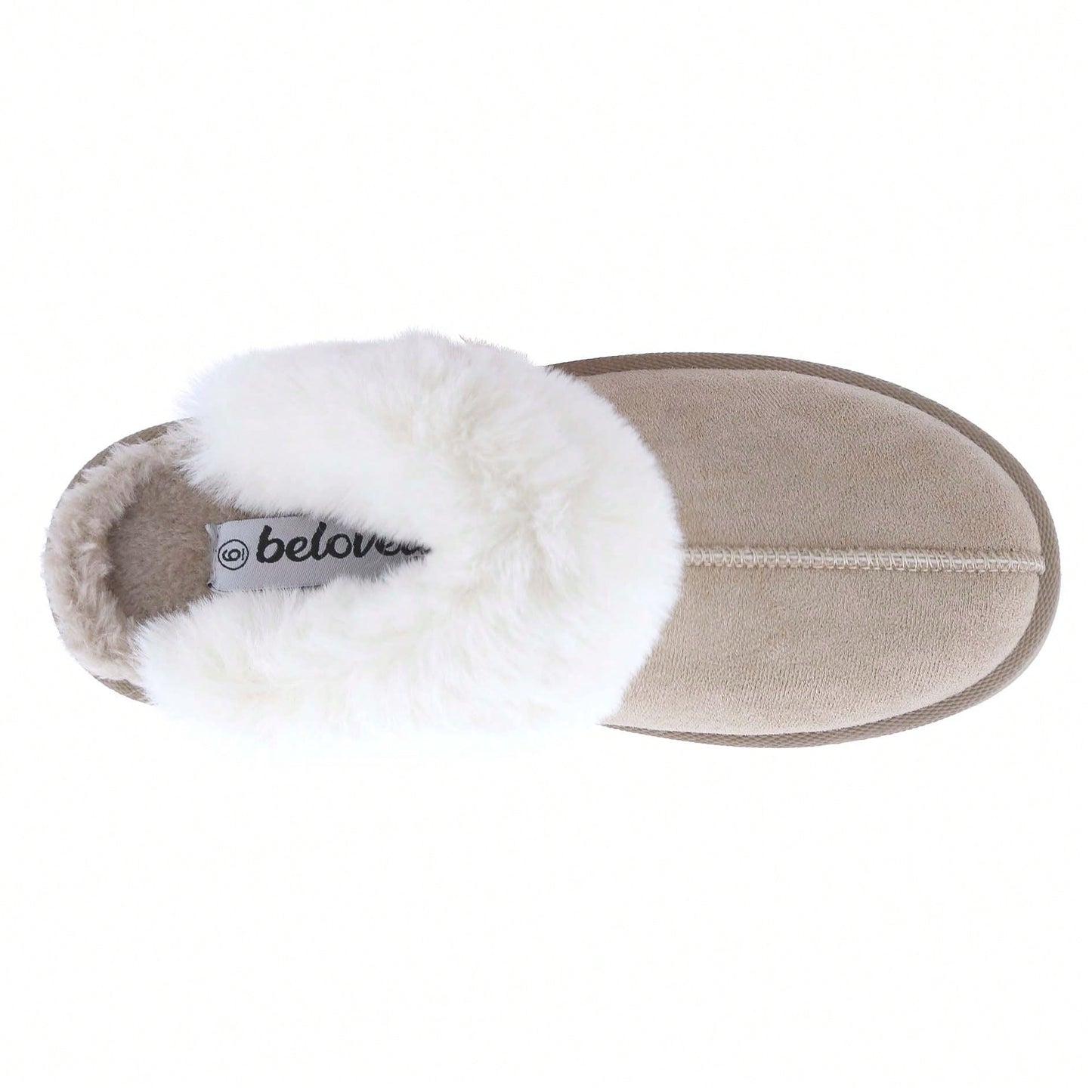 Women's Faux Fur Slip-On Platform Winter Mules Fluffy Suede Comfort Slippers