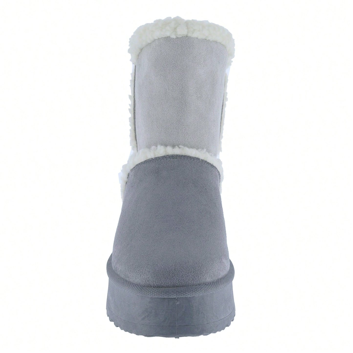 Women Warm Outdoor Snow Ankle Boots Platform Winter Boots With Faux Fur Lining Slip On Lug Sole Ankle Booties