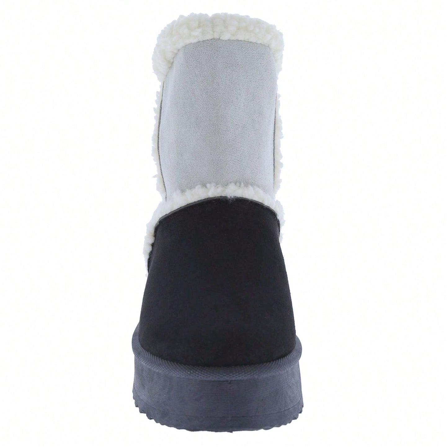 Women Warm Outdoor Snow Ankle Boots Platform Winter Boots With Faux Fur Lining Slip On Lug Sole Ankle Booties