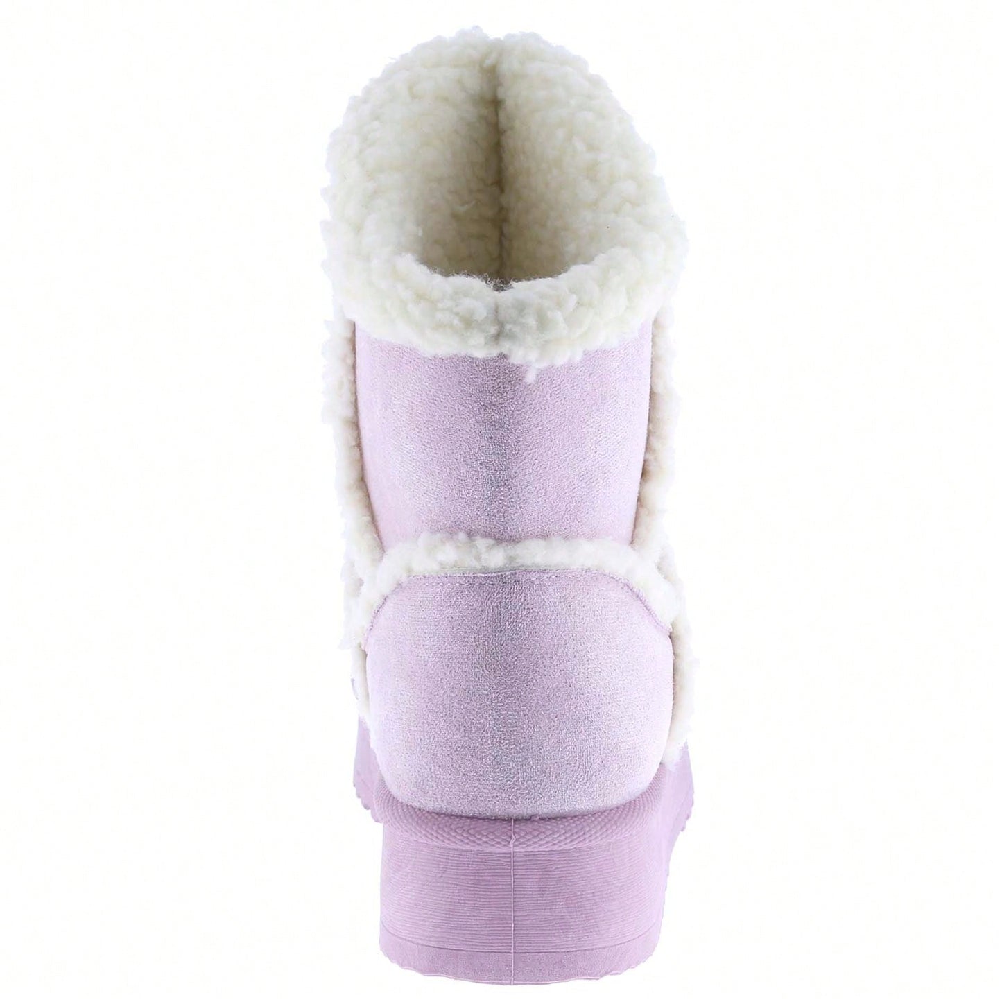 Women Warm Outdoor Snow Ankle Boots Platform Winter Boots With Faux Fur Lining Slip On Lug Sole Ankle Booties