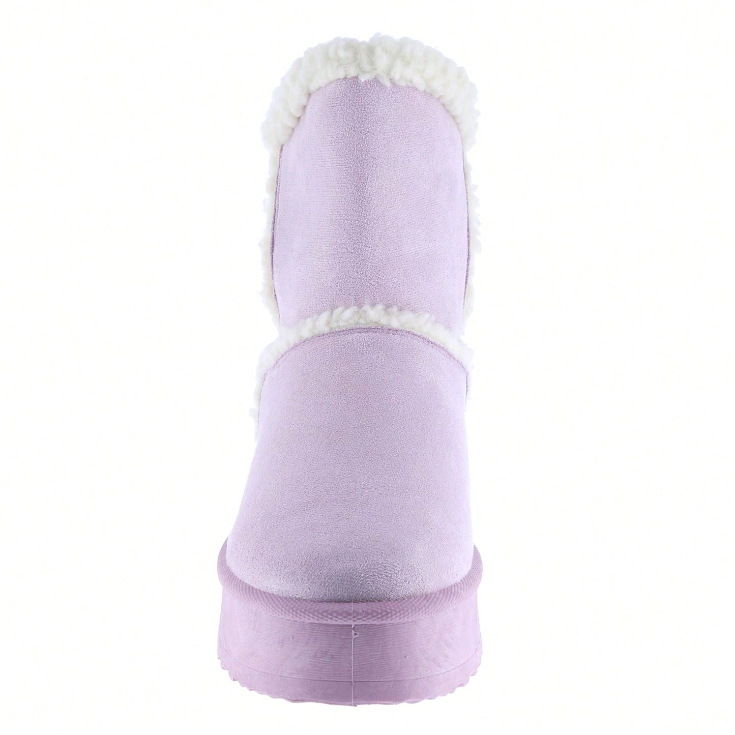 Women Warm Outdoor Snow Ankle Boots Platform Winter Boots With Faux Fur Lining Slip On Lug Sole Ankle Booties