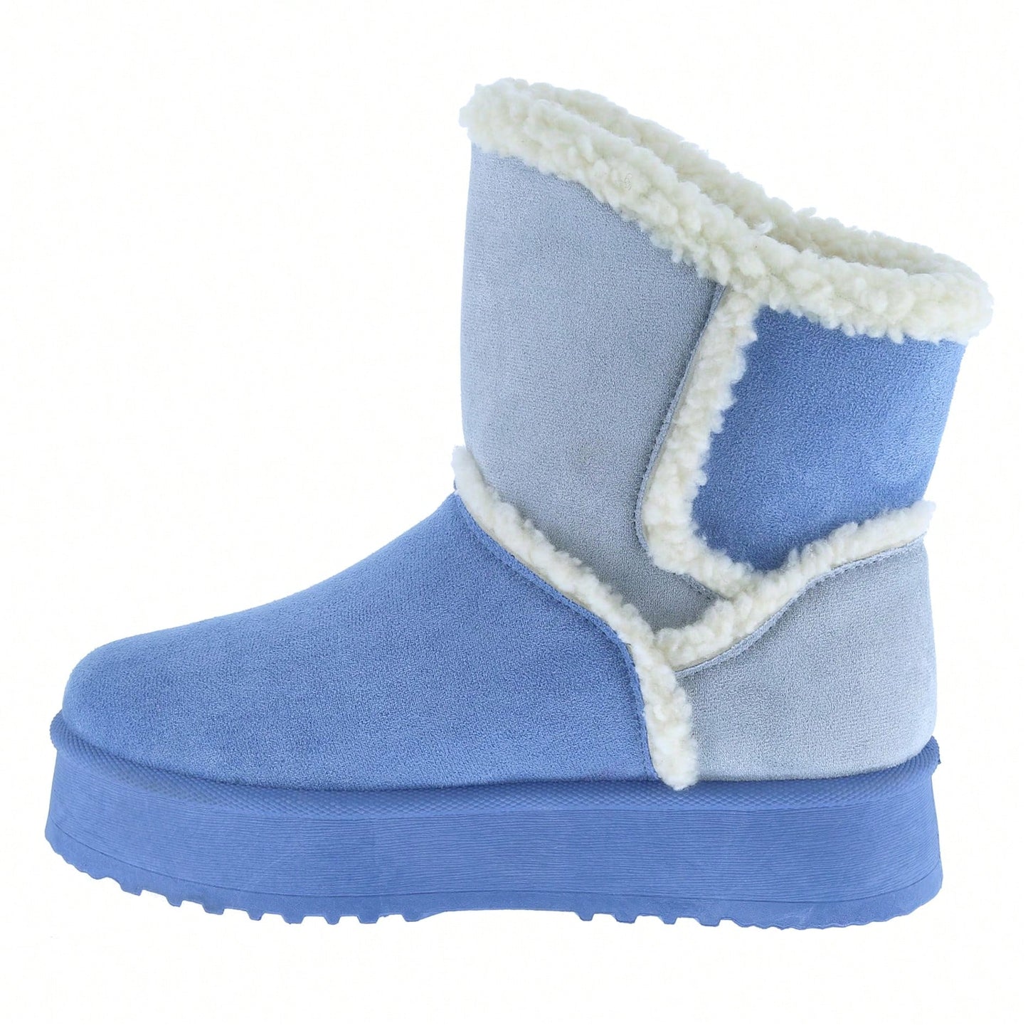 Women Warm Outdoor Snow Ankle Boots Platform Winter Boots With Faux Fur Lining Slip On Lug Sole Ankle Booties