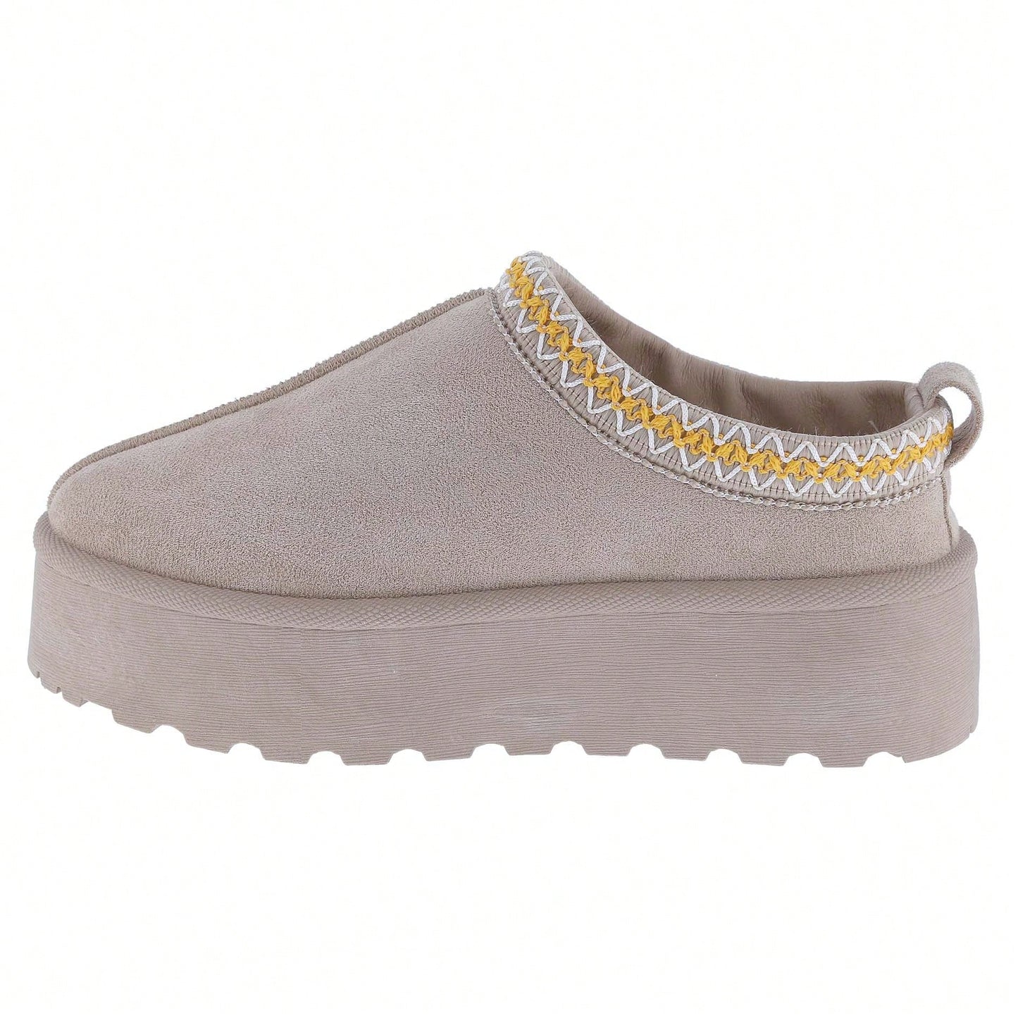 Women's Fur-Lined Slippers - Durable And Warm Outdoor Shoes With Non-Slip Comfort, Thickened Soles, And Platform Snow Boots For Winter