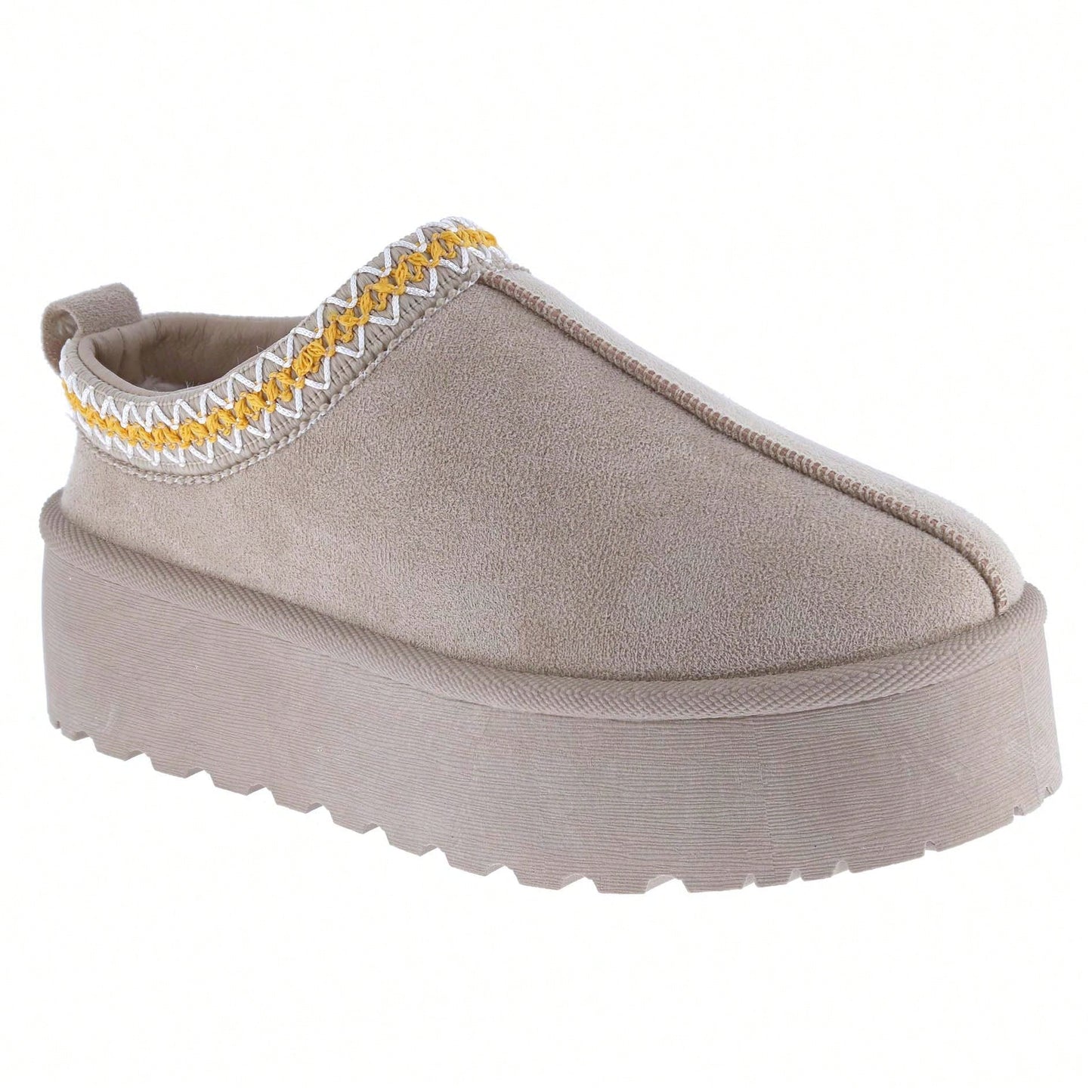 Women's Fur-Lined Slippers - Durable And Warm Outdoor Shoes With Non-Slip Comfort, Thickened Soles, And Platform Snow Boots For Winter