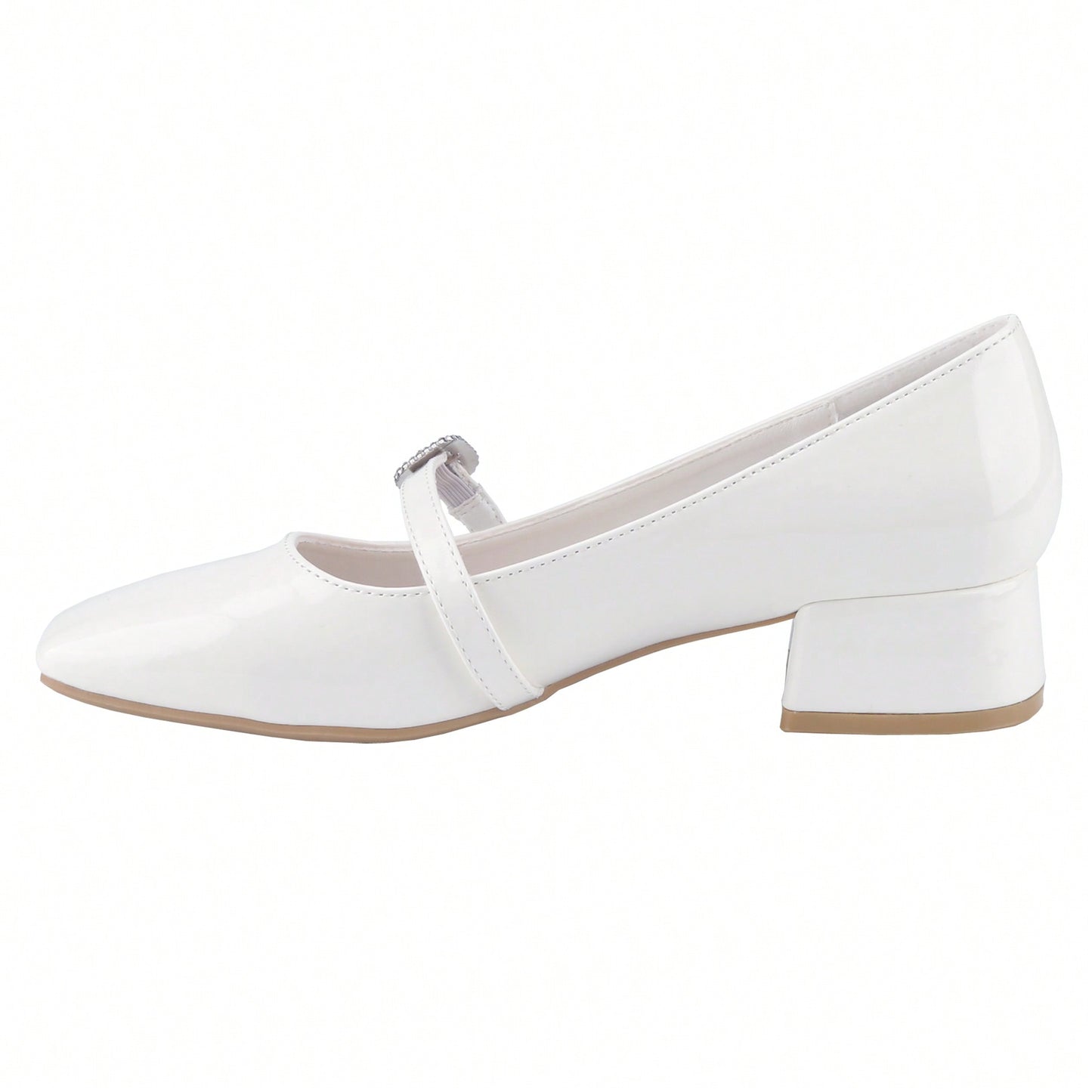 Women's Ankle Buckle Strap Pumps Block Mid Heels Soft Comfort Mary Jane Shoes