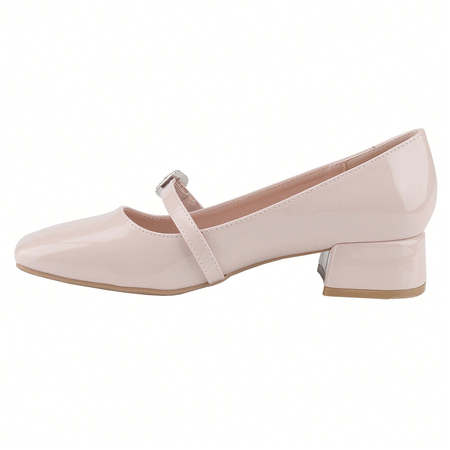 Women's Ankle Buckle Strap Pumps Block Mid Heels Soft Comfort Mary Jane Shoes