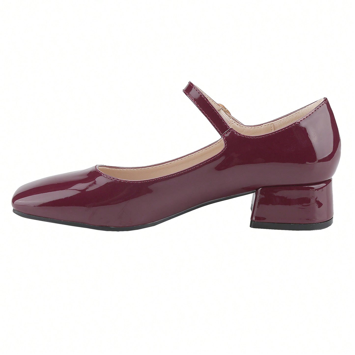 Square-Toe Low-Cut Comfortable Block Low Heel Mary Jane Shoes Single Strap