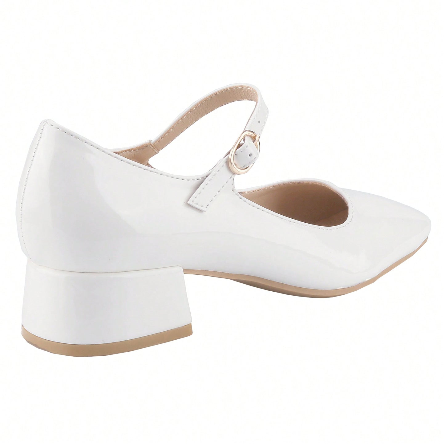 Square-Toe Low-Cut Comfortable Block Low Heel Mary Jane Shoes Single Strap