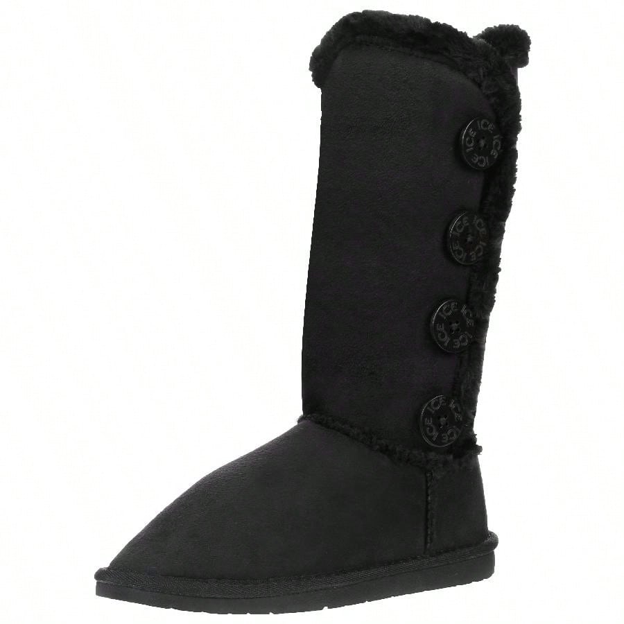 Women's Snow Boots Fleece Lined Solid Color Mid-Calf Flat Snow Boots Fur Lined Winter Boots