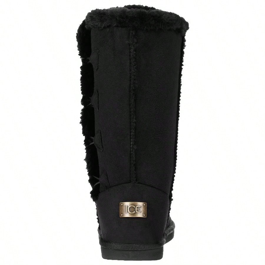 Women's Snow Boots Fleece Lined Solid Color Mid-Calf Flat Snow Boots Fur Lined Winter Boots
